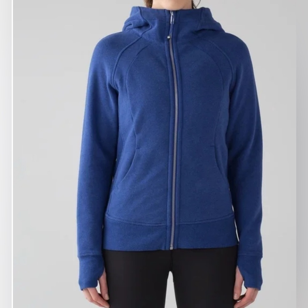 lululemon athletica Blue Scuba Full-Zip Hoodie Outdoor Cozy Athletic